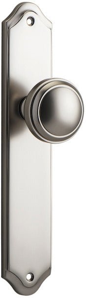 Paddington Knob - Shouldered Backplate - Entry Point - Iver - Satin Nickel - Door Knobs