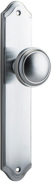 Paddington Knob - Shouldered Backplate - Entry Point - Iver - Brushed Chrome - Door Knobs