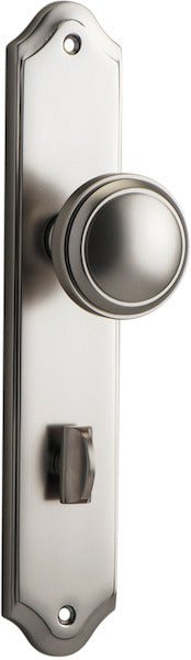 Paddington Knob - Shouldered Backplate - Entry Point - Iver - Satin Nickel - Door Knobs