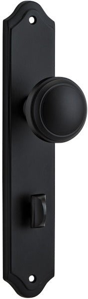 Paddington Knob - Shouldered Backplate - Entry Point - Iver - Matt Black - Door Knobs