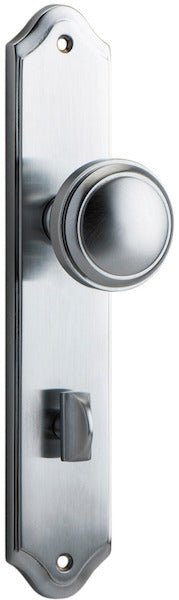 Paddington Knob - Shouldered Backplate - Entry Point - Iver - Brushed Chrome - Door Knobs