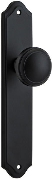 Paddington Knob - Shouldered Backplate - Entry Point - Iver - Matt Black - Door Knobs