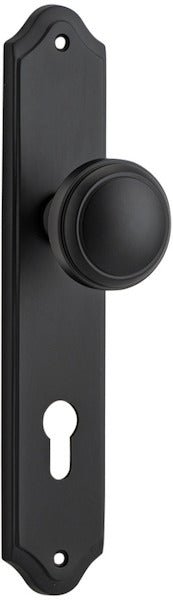 Paddington Knob - Shouldered Backplate - Entry Point - Iver - Matt Black - Door Knobs