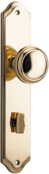 Paddington Knob - Shouldered Backplate - Entry Point - Iver - Polished Brass - Door Knobs