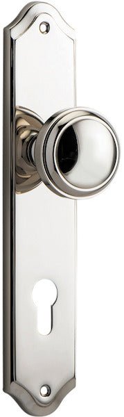 Paddington Knob - Shouldered Backplate - Entry Point - Iver - Polished Nickel - Door Knobs