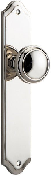 Paddington Knob - Shouldered Backplate - Entry Point - Iver - Polished Nickel - Door Knobs