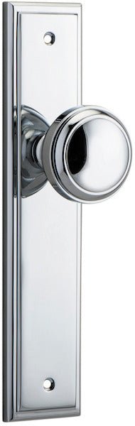 Paddington Knob - Stepped Backplate - Entry Point - Iver - Polished Chrome - Door Knobs