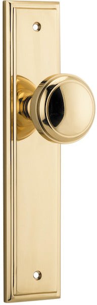 Paddington Knob - Stepped Backplate - Entry Point - Iver - Polished Brass - Door Knobs