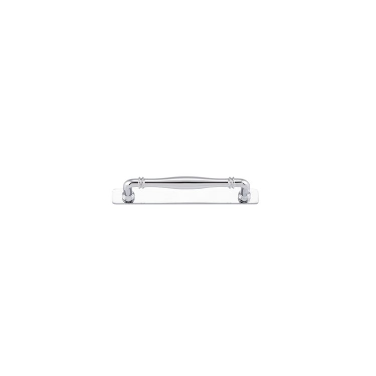 Sarlat Cabinet Pull with Backplate - Entry Point - Iver - Polished Chrome - Cabinet Pulls