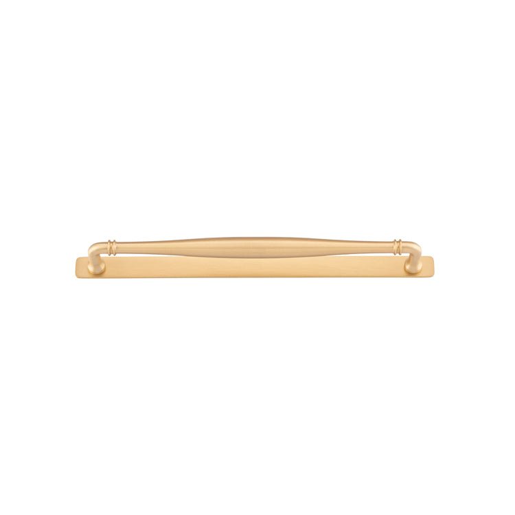 Sarlat Cabinet Pull with Backplate - Entry Point - Iver - Brushed Brass - Cabinet Pulls