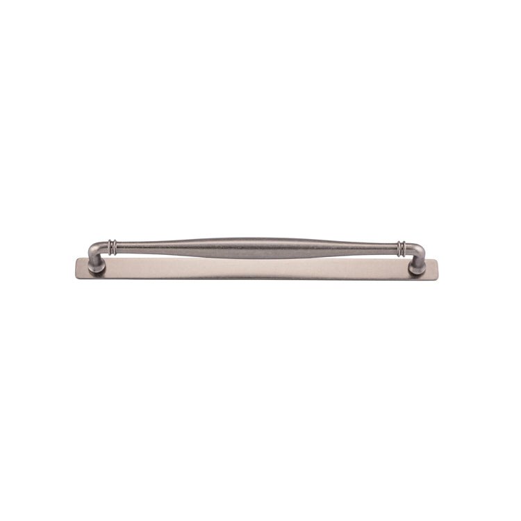 Sarlat Cabinet Pull with Backplate - Entry Point - Iver - Distressed Nickel - Cabinet Pulls