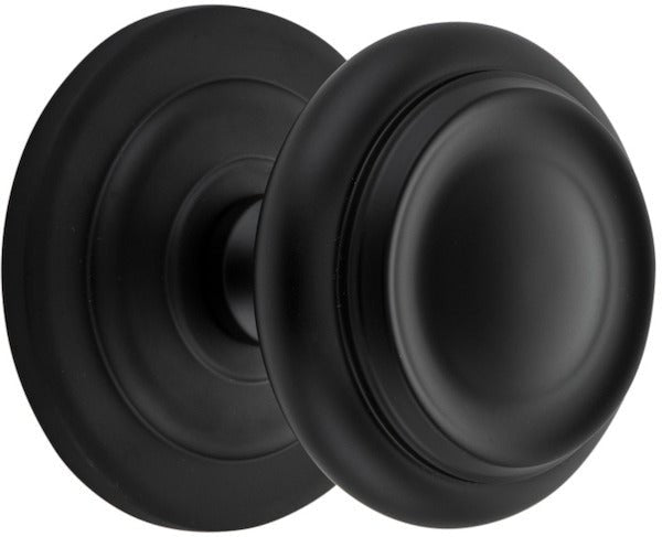 Sarlat Centre Door Knob - Entry Point - Iver - Matt Black - Centre Door Knobs