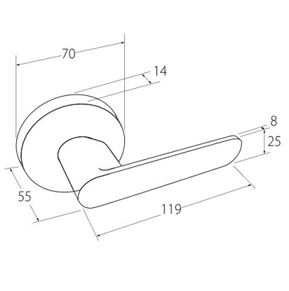 Sceptre Handle By Zanda - Graphite Nickel - Entry - Point - 11503.GN - Zanda