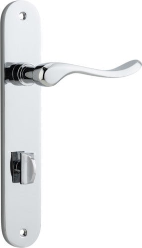 Stirling Lever - Oval Backplate - Entry Point - Iver - Polished Chrome - Door Levers