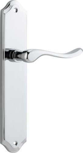 Stirling Lever - Shouldered Backplate - Entry Point - Iver - Polished Chrome - Door Levers