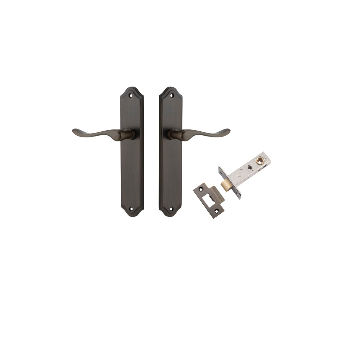 Stirling Lever - Shouldered Backplate - Entry Point - Iver - Signature Brass - Door Levers