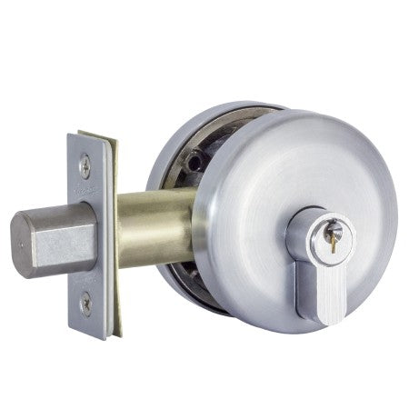Neue Double Cylinder Deadbolt Brushed Satin Chrome - By Gainsborough