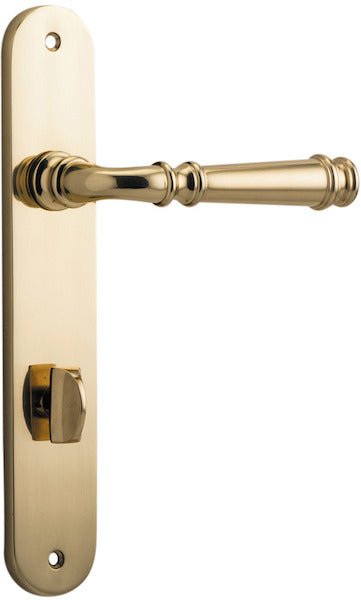 Verona Lever - Oval Backplate - Entry Point - Iver - Polished Brass - Door Levers