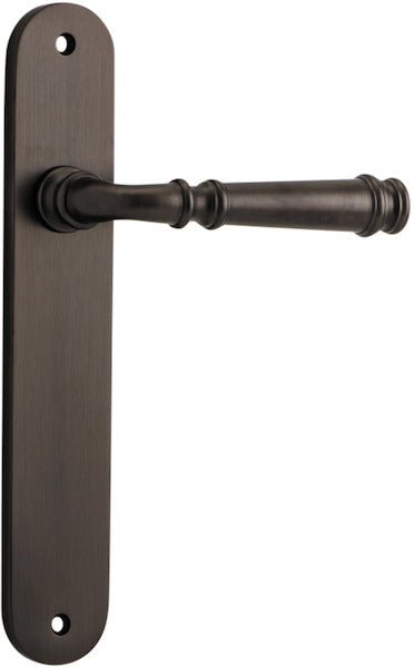 Verona Lever - Oval Backplate - Entry Point - Iver - Signature Brass - Door Levers