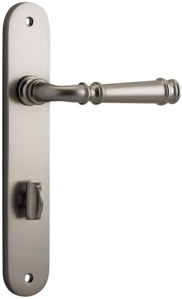 Verona Lever - Oval Backplate - Entry Point - Iver - Satin Nickel - Door Levers