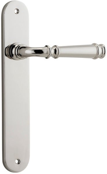 Verona Lever - Oval Backplate - Entry Point - Iver - Polished Nickel - Door Levers