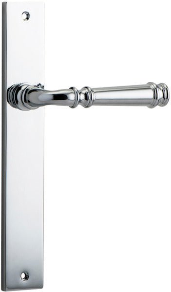 Verona Lever - Rectangular Backplate - Entry Point - Iver - Polished Chrome - Door Levers