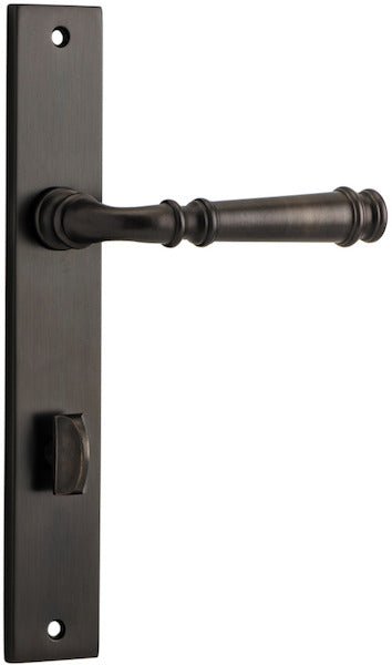 Verona Lever - Rectangular Backplate - Entry Point - Iver - Signature Brass - Door Levers