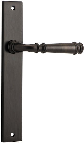 Verona Lever - Rectangular Backplate - Entry Point - Iver - Signature Brass - Door Levers