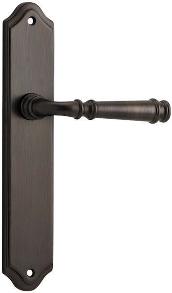 Verona Lever - Shouldered Backplate - Entry Point - Iver - Signature Brass - Door Levers