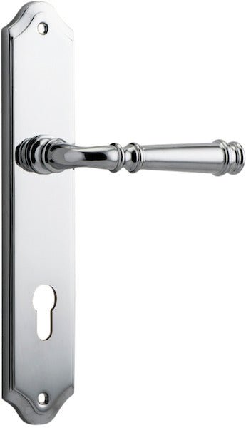 Verona Lever - Shouldered Backplate - Entry Point - Iver - Polished Chrome - Door Levers