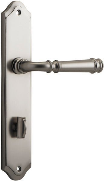 Verona Lever - Shouldered Backplate - Entry Point - Iver - Satin Nickel - Door Levers