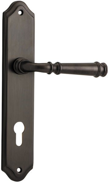 Verona Lever - Shouldered Backplate - Entry Point - Iver - Signature Brass - Door Levers