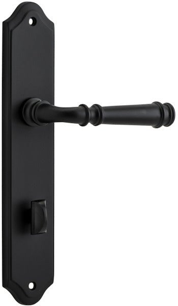 Verona Lever - Shouldered Backplate - Entry Point - Iver - Matt Black - Door Levers