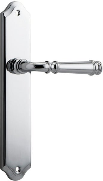 Verona Lever - Shouldered Backplate - Entry Point - Iver - Polished Chrome - Door Levers