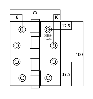 Vivid Collection Loose Pin Butt Hinge (Single) - Satin Bronze - Entry - Point - VIVLP/BZPVD - Lockwood