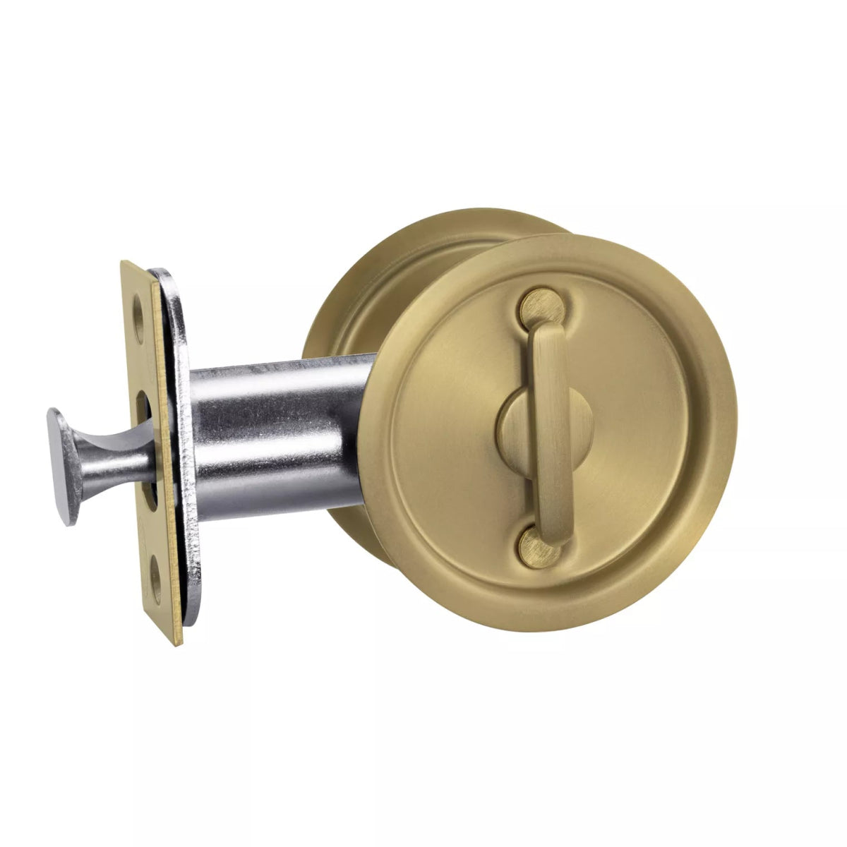 Vivid Collection Sliding Cavity Privacy Set - Satin Brass - Entry - Point - VIVCAV2/SBPVD - Lockwood