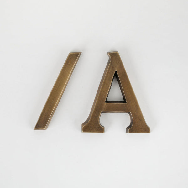 House Number Symbol - Acid Washed Brass By Hepburn